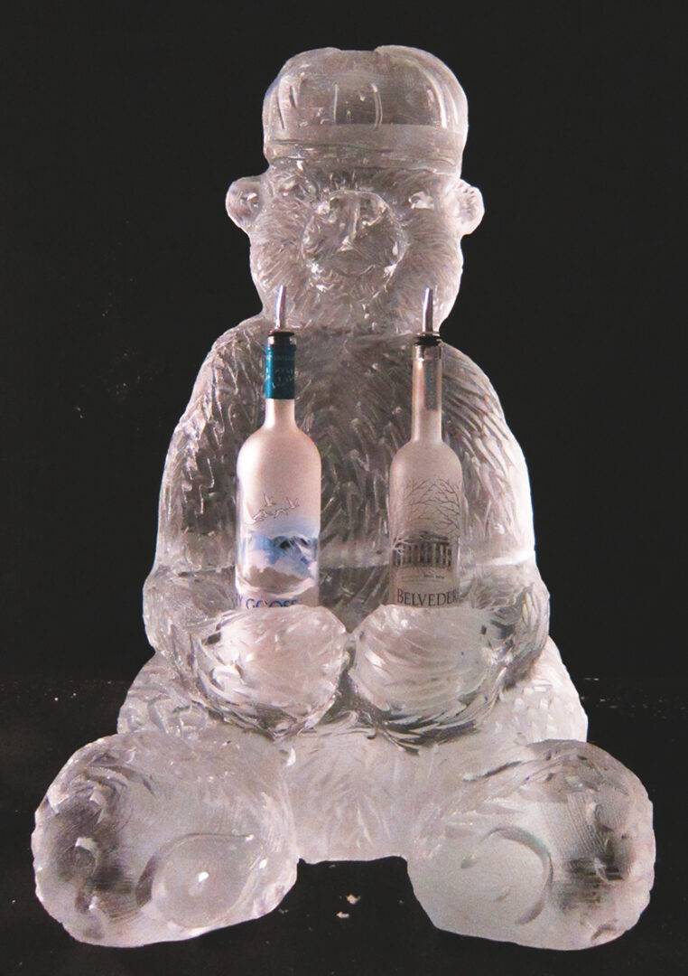 Bear Holding Bottles