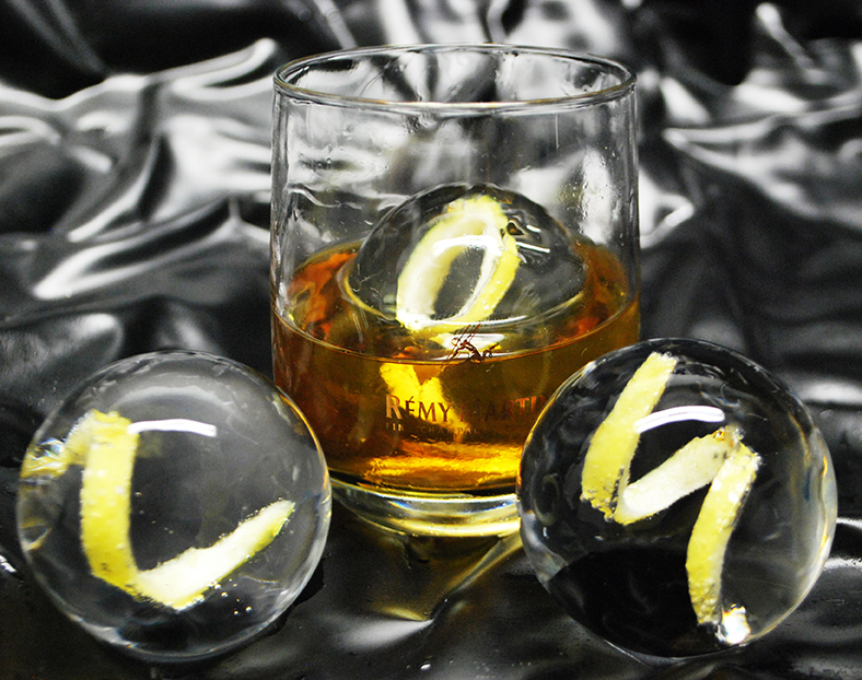 Lemon Twist Sphere With Glass