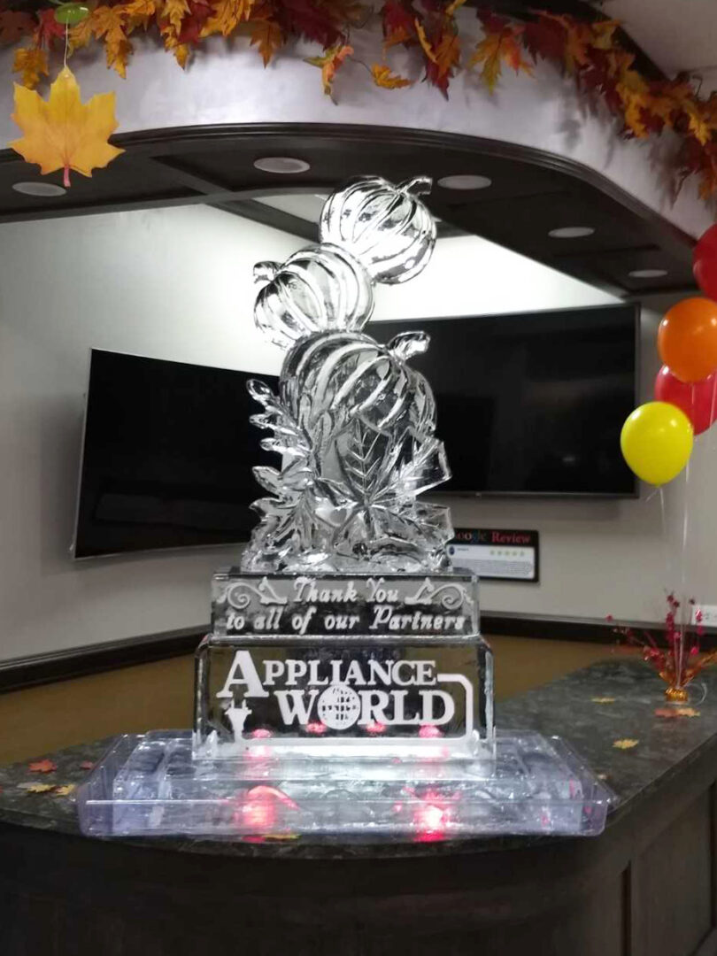 Stacked Pumpkins With Logo Base