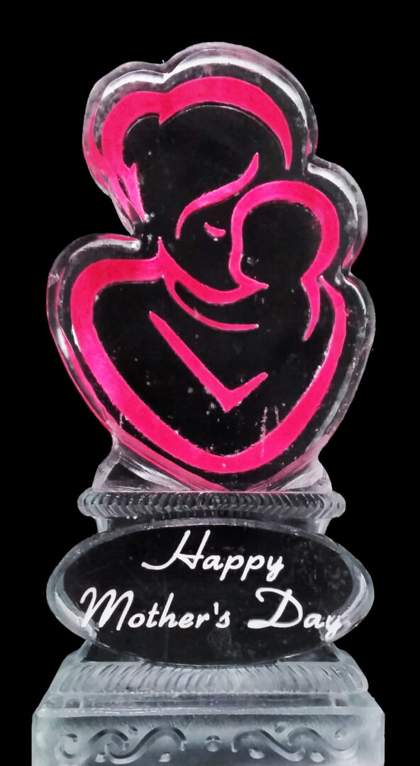 Mom Holding Baby Abstract Color Fill