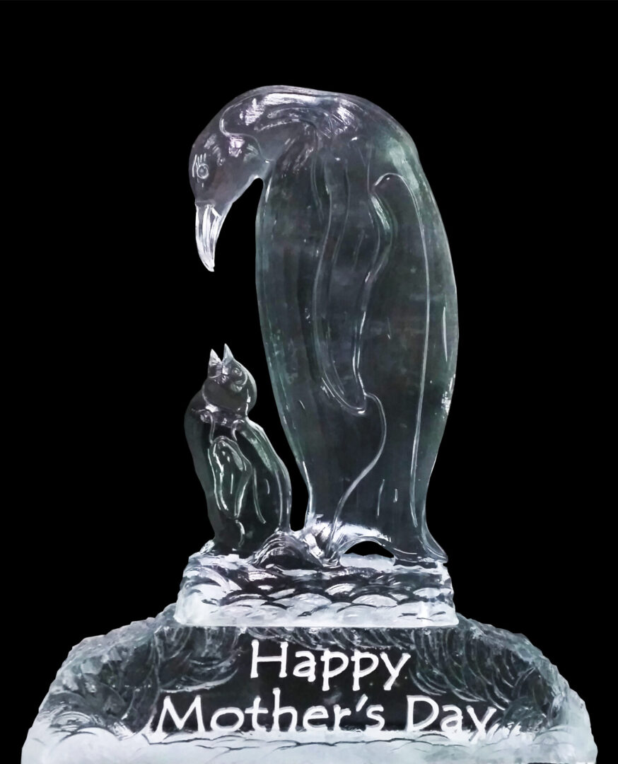 Penguin Mother And Baby On HMD Base