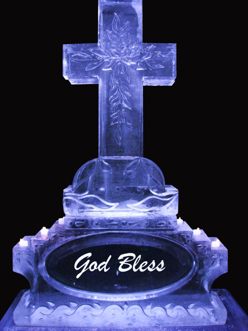 Cross On Candle Lighting Base