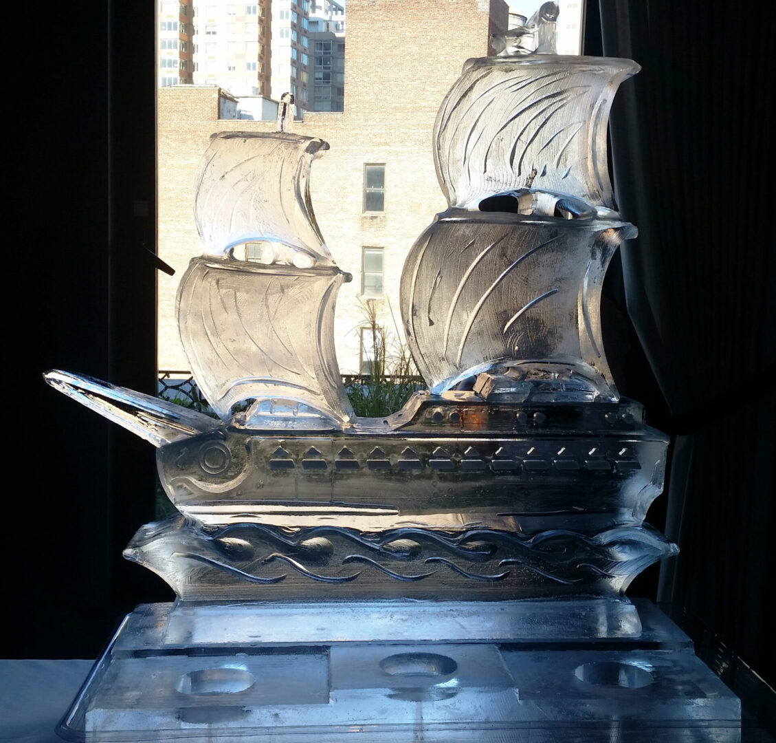 Custom Sailboat Caviar Display