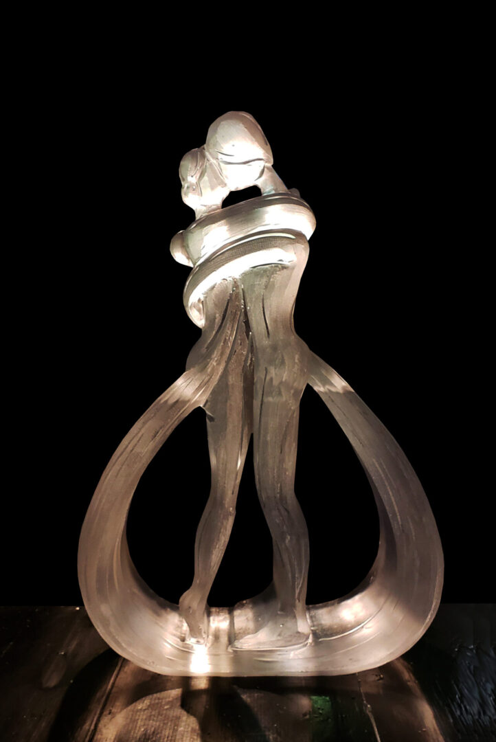 Abstract Couple Hugging