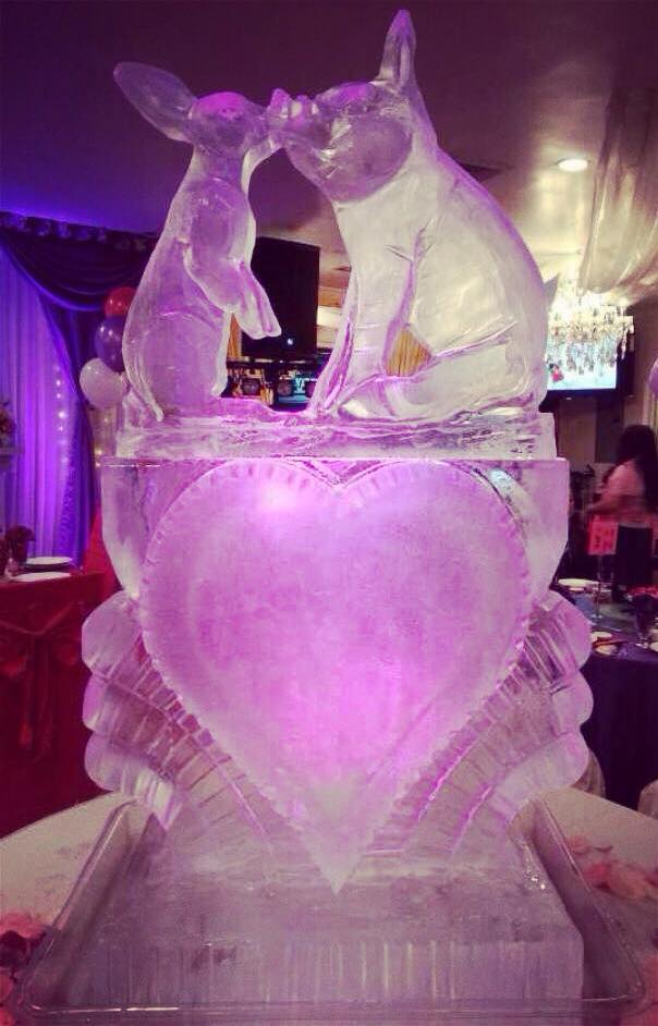 Rabbit and Pig Over Heart